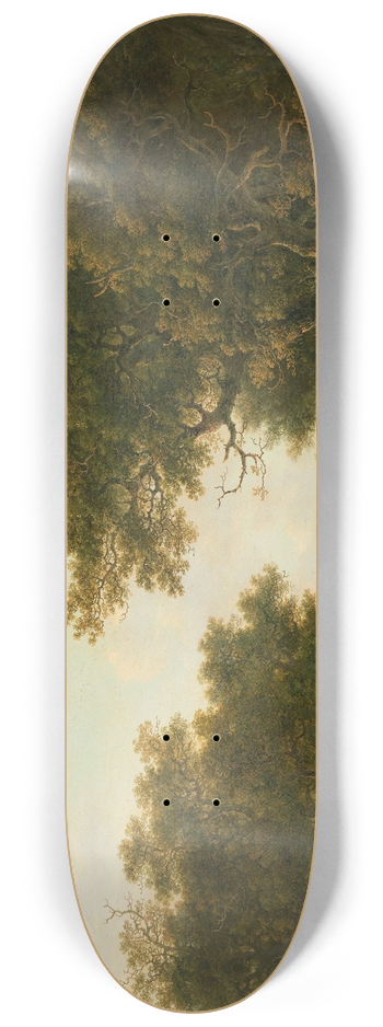 Jacob van Strij - Landscape with Peasants with their Cattle and Anglers on the Water 8.25 inch art skate deck