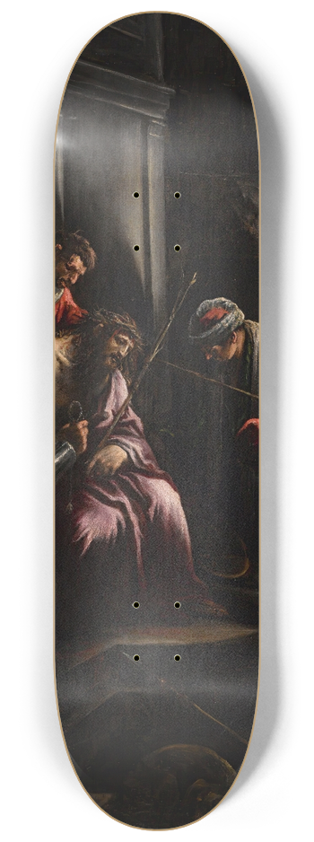 Jacopo Bassano - The Mocking Of Christ 8.25 inch art skate deck