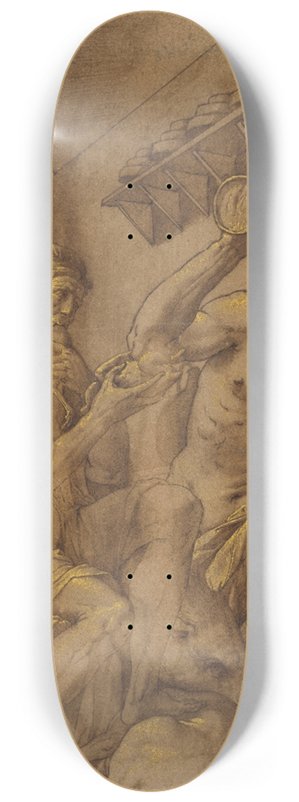 Jacopo Ligozzi - Allegory of Gluttony 8.25 inch art skate deck