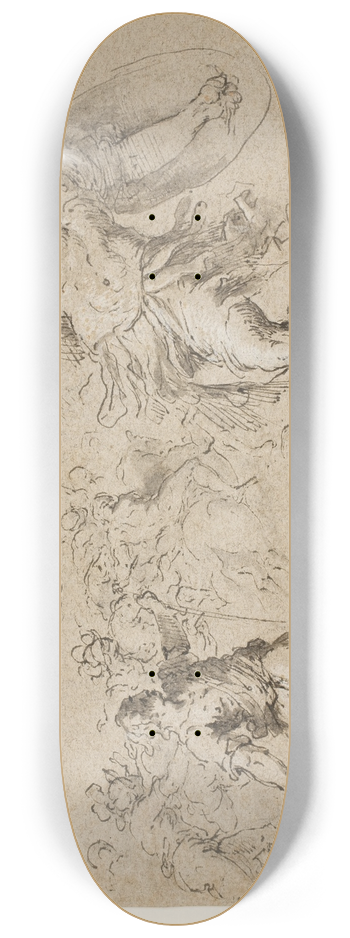 Jacopo Palma il Giovane - David og Goliath 8.25 inch art skate deck