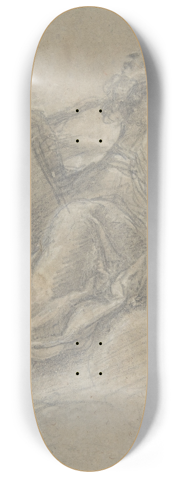 Jacopo Palma il Giovane - Seated Bishop Holding a Book 8.25 inch art skate deck