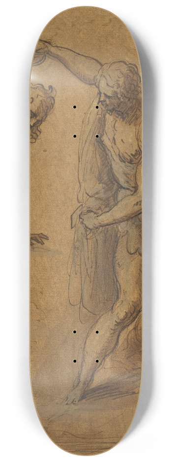 Jacopo Palma il Giovane - Sketch for a Baptism of Christ II 8.25 inch art skate deck