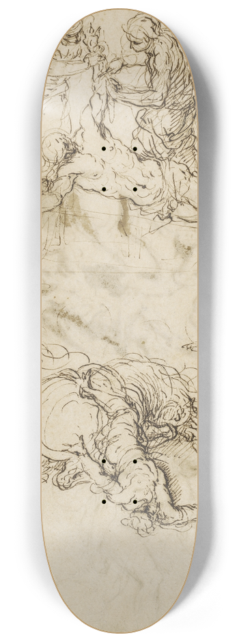 Jacopo Palma il Giovane - The Martyrdom of Saint Bartholomew; The Conversion of Saint Paul 8.25 inch art skate deck