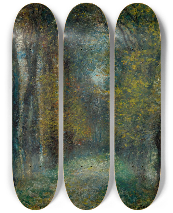 Triptych art skateboard deck of Pierreauguste Renoir Lalle Couverte by Pierre-Auguste Renoir (1841-1919)