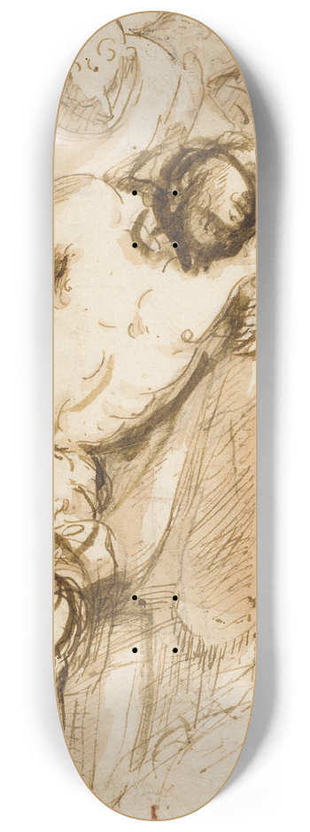 Jacopo Palma Il Vecchio - The Dead Christ Supported by Two Angels 8.25 inch art skate deck