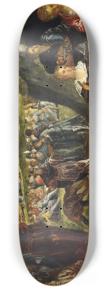 Jacopo Tintoretto - The Worship of the Golden Calf 8.25 inch art skate deck