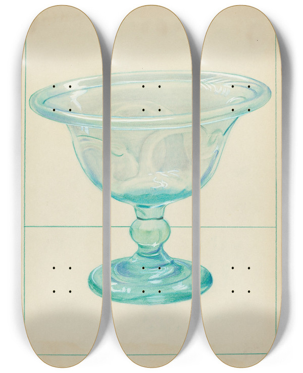 Triptych art skateboard deck of Janet Riza Compote_1 by Janet Riza (20-)