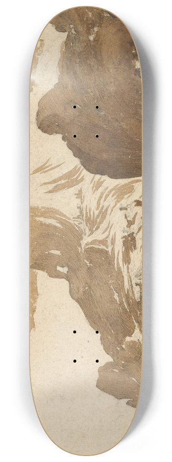 Jacques Callot - A View of Mountains Across a Lake 8.25 inch art skate deck