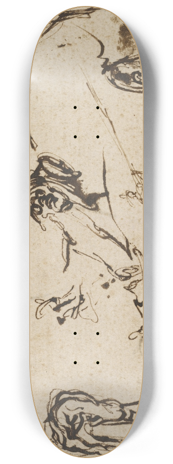 Jacques Callot - Gobbi and Other Bizarre Figures 8.25 inch art skate deck