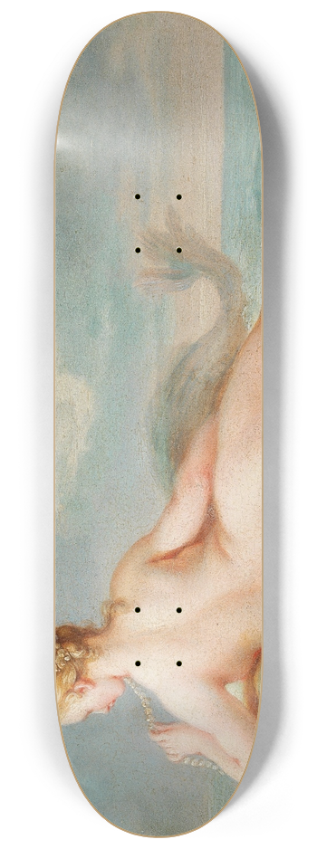 Jacques Charlier - A Naiad lying upon a dolphin 8.25 inch art skate deck