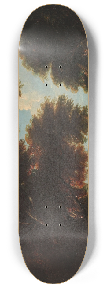 Jacques d'Arthois - Forest landscape with figures 8.25 inch art skate deck