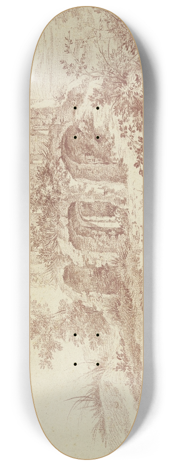 Jacques Dumont - View of a ruin 8.25 inch art skate deck