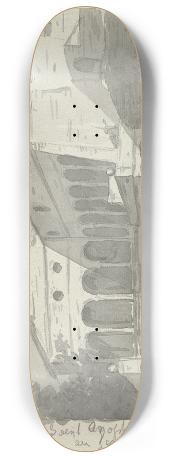 Jacques Louis David - Church of Sant Onofrio, Rome 8.25 inch art skate deck