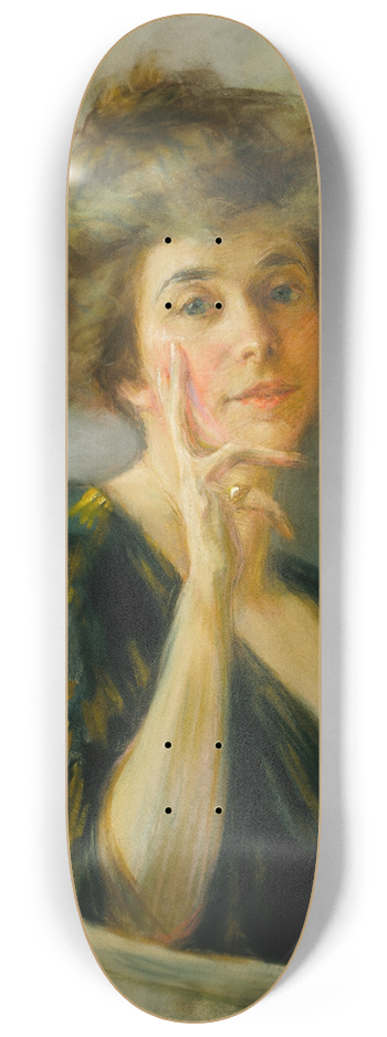 Alice Pike Barney - Self-Portrait in Repose 8.25 inch art skate deck