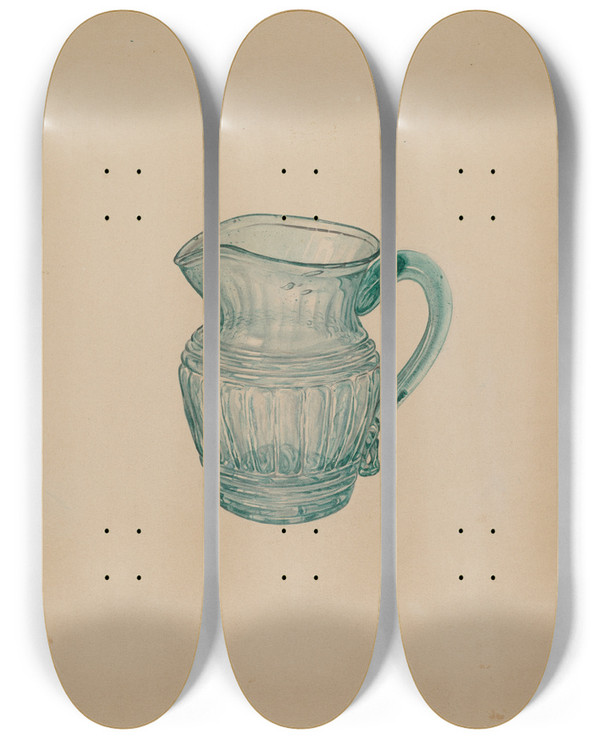 Triptych art skateboard deck of Giacinto Capelli Creamer_2 by Giacinto Capelli (20-)