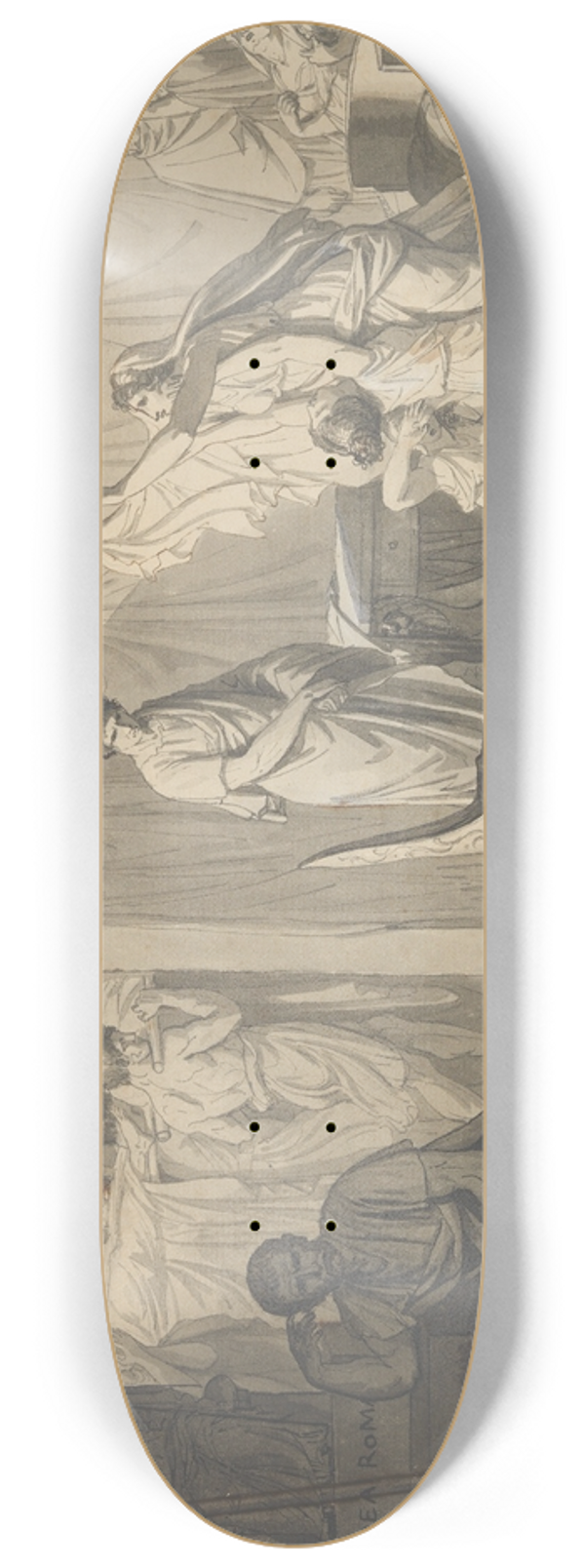 Jacques Louis David - The Lictors Bringing Brutus the Bodies of his Sons 8.25 inch art skate deck
