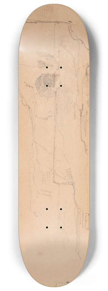 Jacques-Raymond Brascassat - Falaises en bord de mer 8.25 inch art skate deck