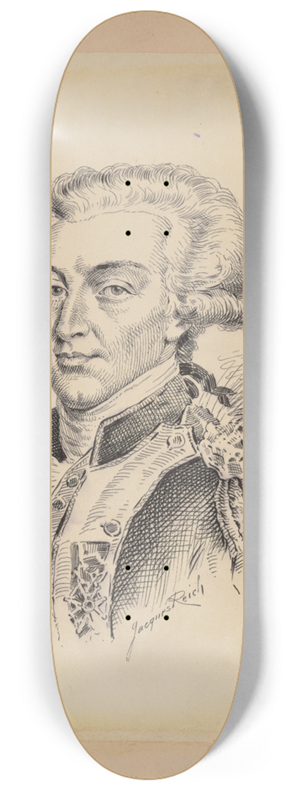 Jacques Reich - Marquis de Lafayette 8.25 inch art skate deck