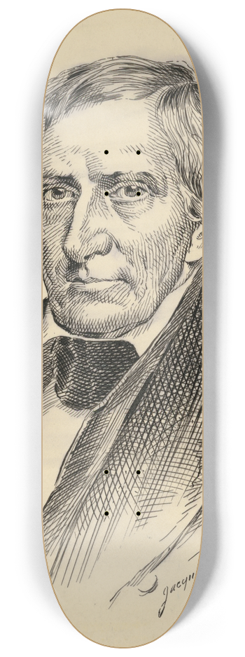 Jacques Reich - William Henry Harrison 8.25 inch art skate deck