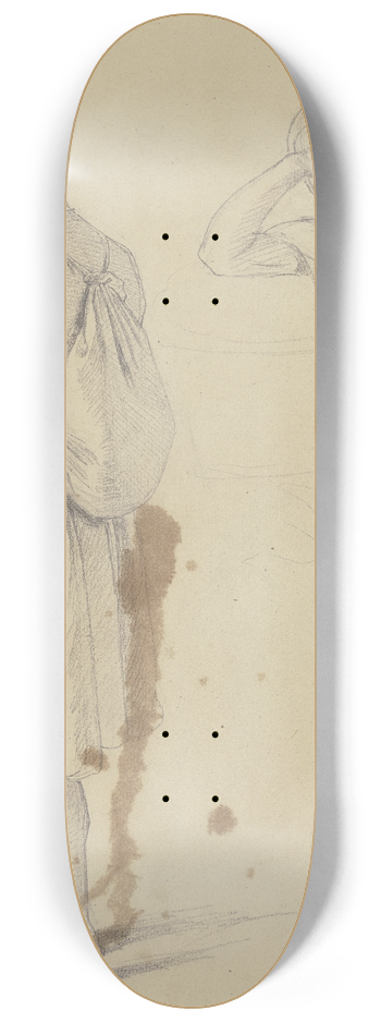 Jakob Becker - Bauer mit Rucksack und mnnlicher Akt 8.25 inch art skate deck