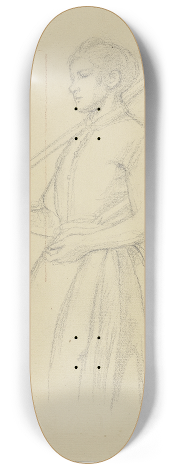 Jakob Becker - Bauernmdchen mit geschultertem Rechen 8.25 inch art skate deck