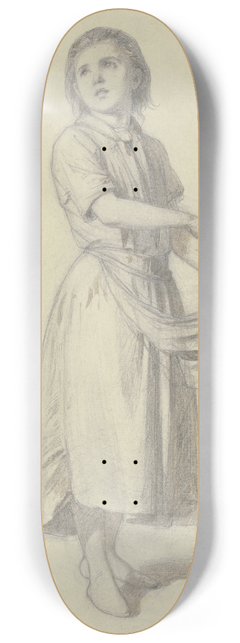 Jakob Becker - Das Tauben ftternde Mdchen 8.25 inch art skate deck