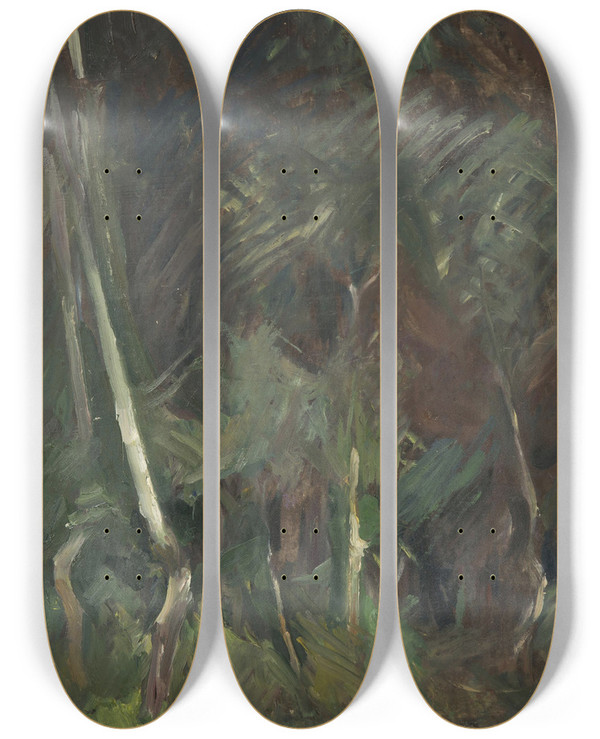 Triptych art skateboard deck of Karl Maria Thuma Study by Karl Maria Thuma (1870-1925)