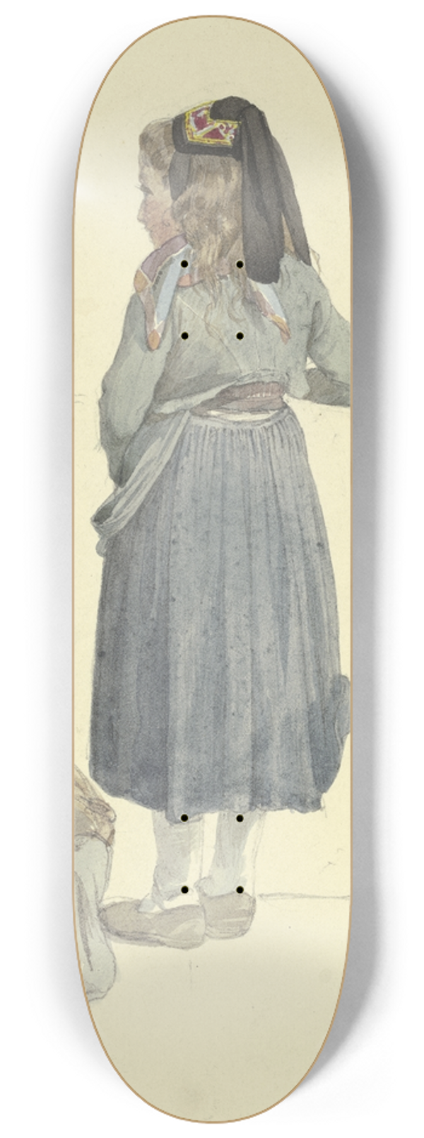 Jakob Becker - Farm girl with basket 8.25 inch art skate deck