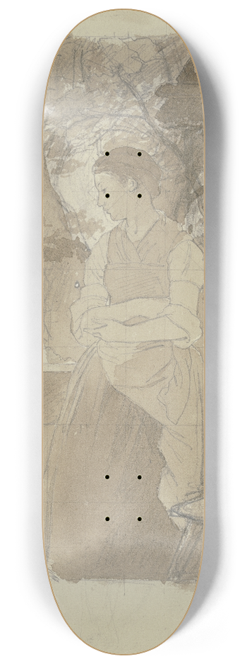 Jakob Becker - Girl on the veranda 8.25 inch art skate deck