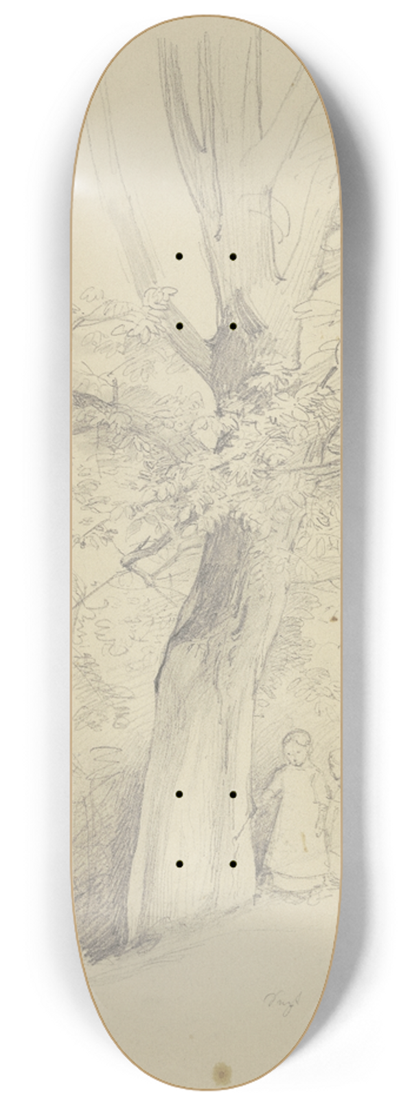 Jakob Becker - Grove with two children 8.25 inch art skate deck