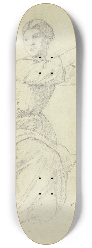 Jakob Becker - Kniendes Mdchen, die Arme hebend 8.25 inch art skate deck
