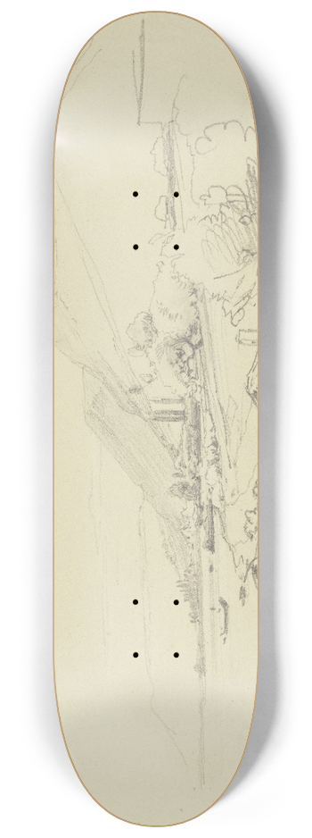 Jakob Becker - Landscape of the Middle Rhine 8.25 inch art skate deck