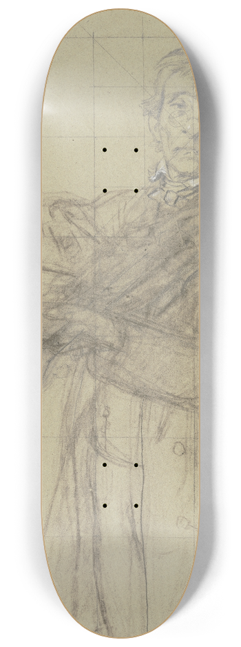 Jakob Becker - Man with a violin 8.25 inch art skate deck