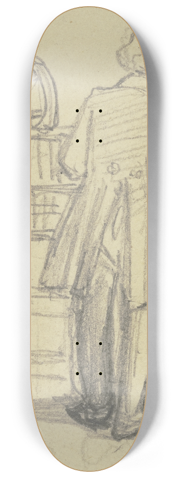 Jakob Becker - Rckenfigur eines Mannes im Frack 8.25 inch art skate deck