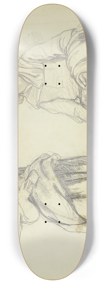 Jakob Becker - Studienblatt; Kind und junge Frau 8.25 inch art skate deck