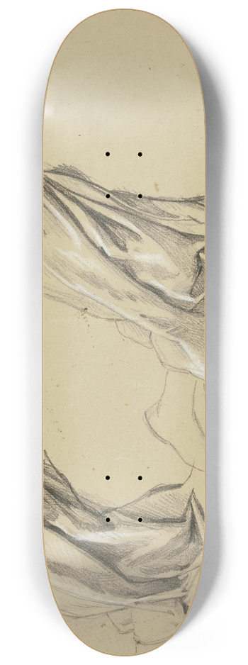 Jakob Becker - Studienblatt; Kniende weibliche Gewandfigur 3 8.25 inch art skate deck