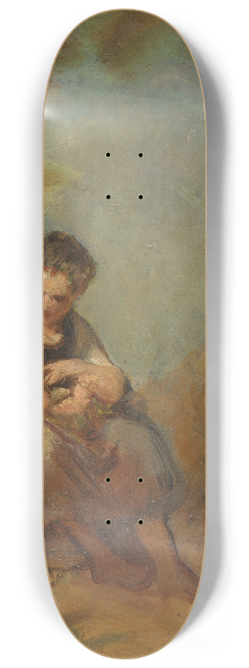 Jakob Becker - Study of a Young Woman with an Infant 8.25 inch art skate deck