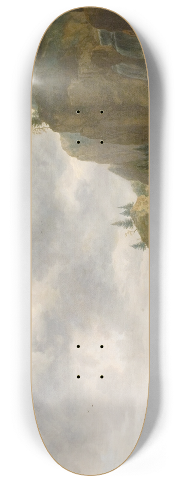 Allaert van Everdingen - Northern Mountain Landscape with Waterfall 8.25 inch art skate deck