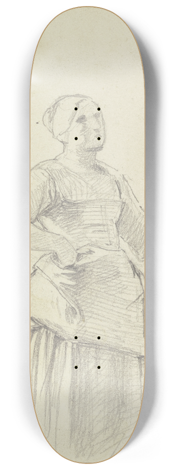 Jakob Becker - Young farmwoman 8.25 inch art skate deck