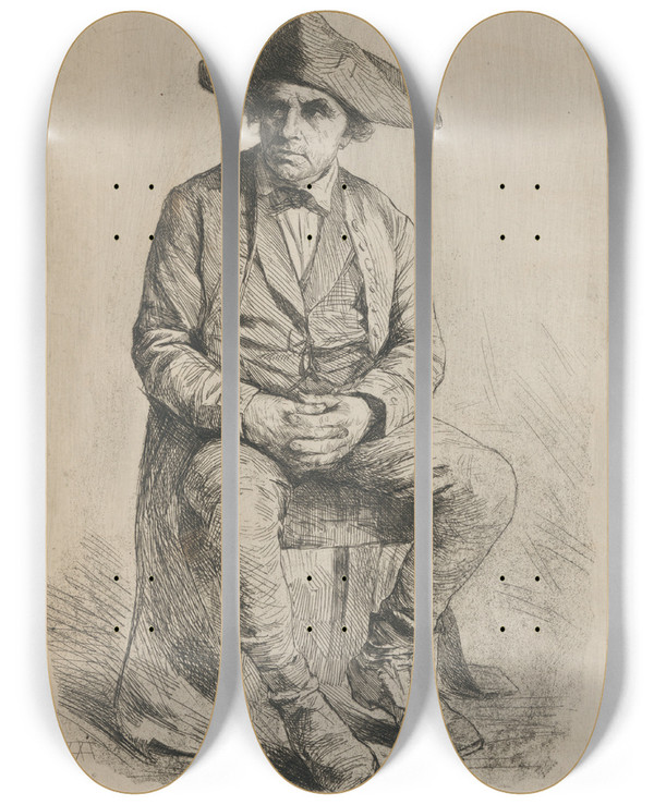 Triptych art skateboard deck of Kos Aranyossy Tdia Sediaceho Mua_2 by kos Aranyossy