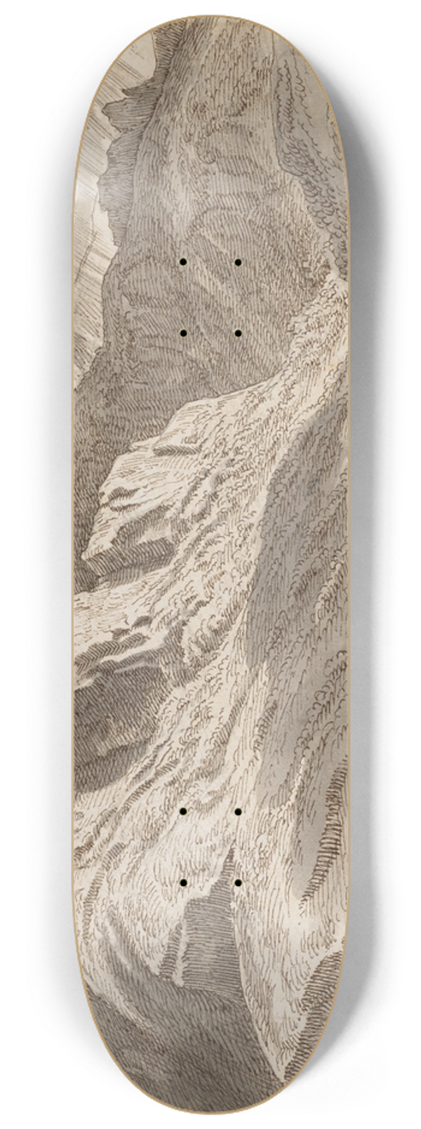 Jakob Christoph Miville - Blick ber die Berge bei Lecco 8.25 inch art skate deck