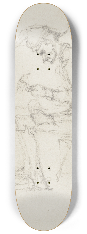 Jakob Frchtegott Dielmann - An old shoemaker 8.25 inch art skate deck