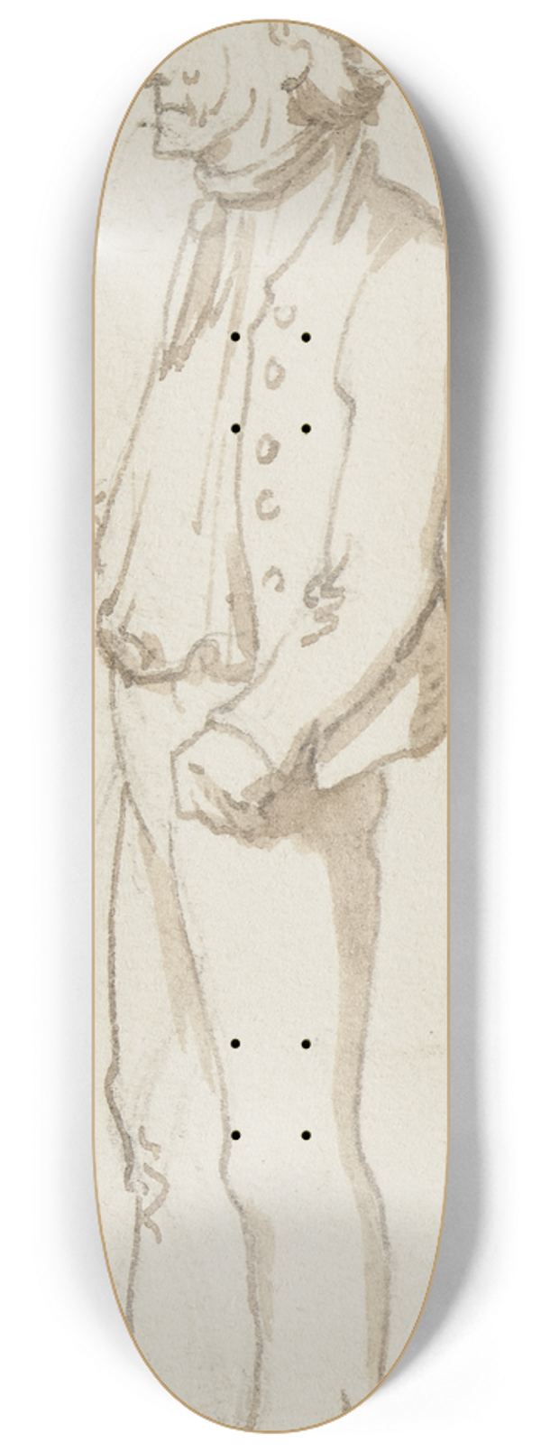 Jakob Frchtegott Dielmann - Farmer with a pointed hat 8.25 inch art skate deck
