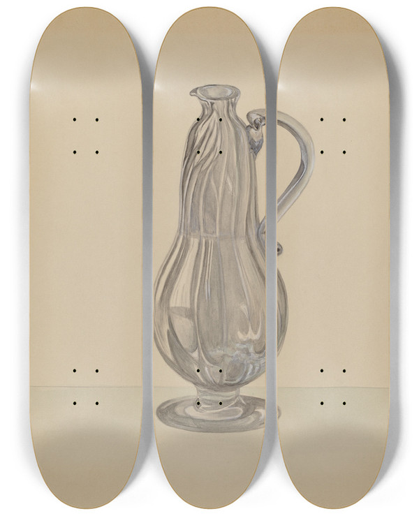 Triptych art skateboard deck of Gertrude Lemberg Pitcher_2 by Gertrude Lemberg (20-)
