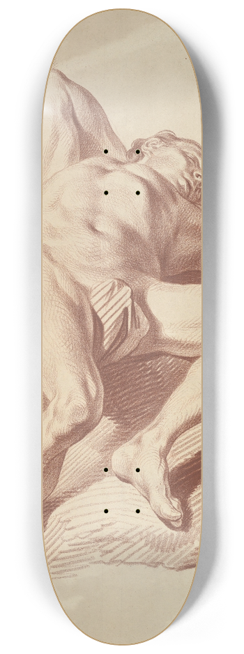 Jakob Matthias Schmutzer - Reclining Male Nude 8.25 inch art skate deck