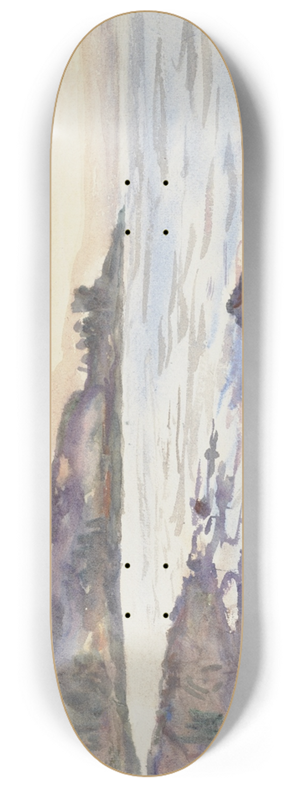 Jakob Nussbaum - Evening at Lake Kinereth 8.25 inch art skate deck