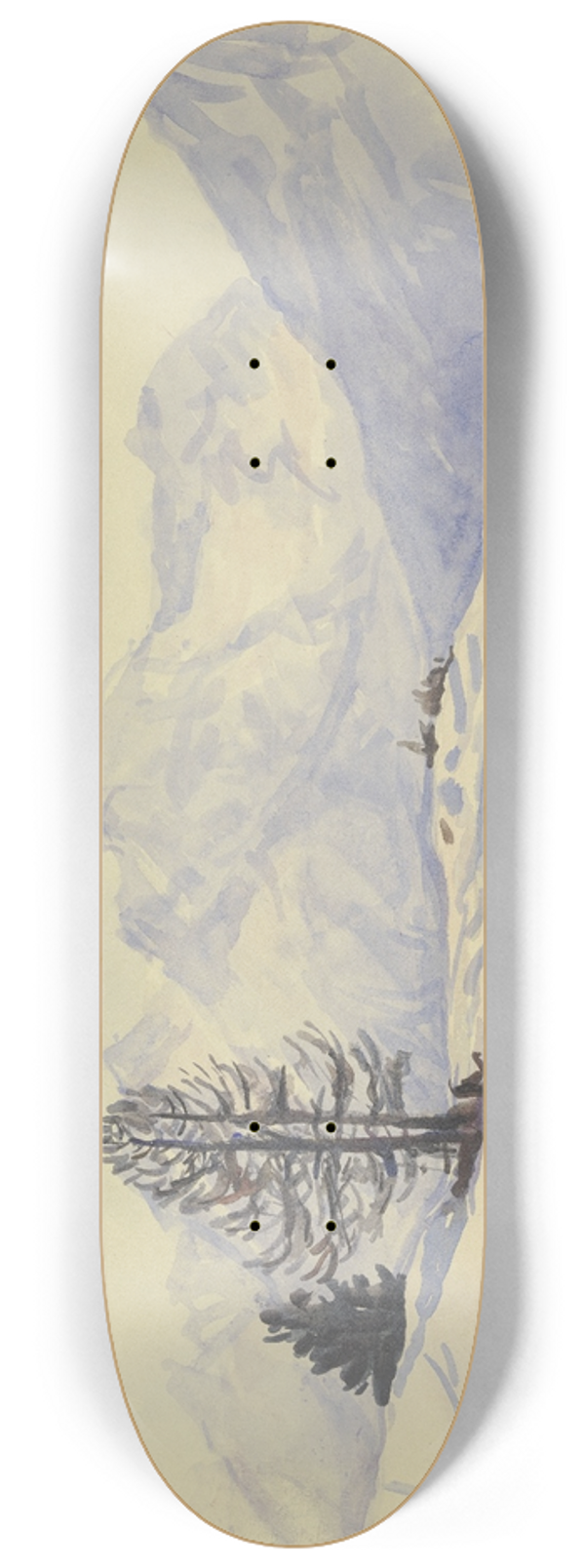 Jakob Nussbaum - Winterlandschaft, Unterengadin 8.25 inch art skate deck