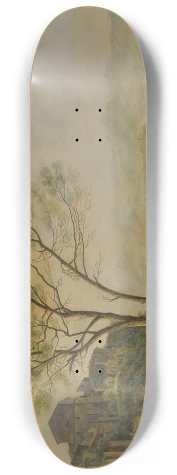 Jakob Philipp Hackert - Berglandschaft mit Pinien 8.25 inch art skate deck