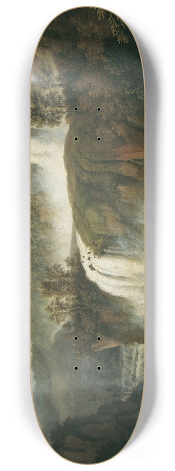 Jakob Philipp Hackert - Der groe Wasserfall von Tivoli bei Rom 8.25 inch art skate deck