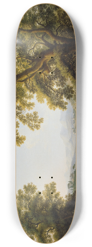 Jakob Philipp Hackert - Flusstal von Isernia bei Neapel 8.25 inch art skate deck
